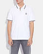 COACH®,POLO WITH SIGNATURE DETAILS,cotton,Bright White,Scale View