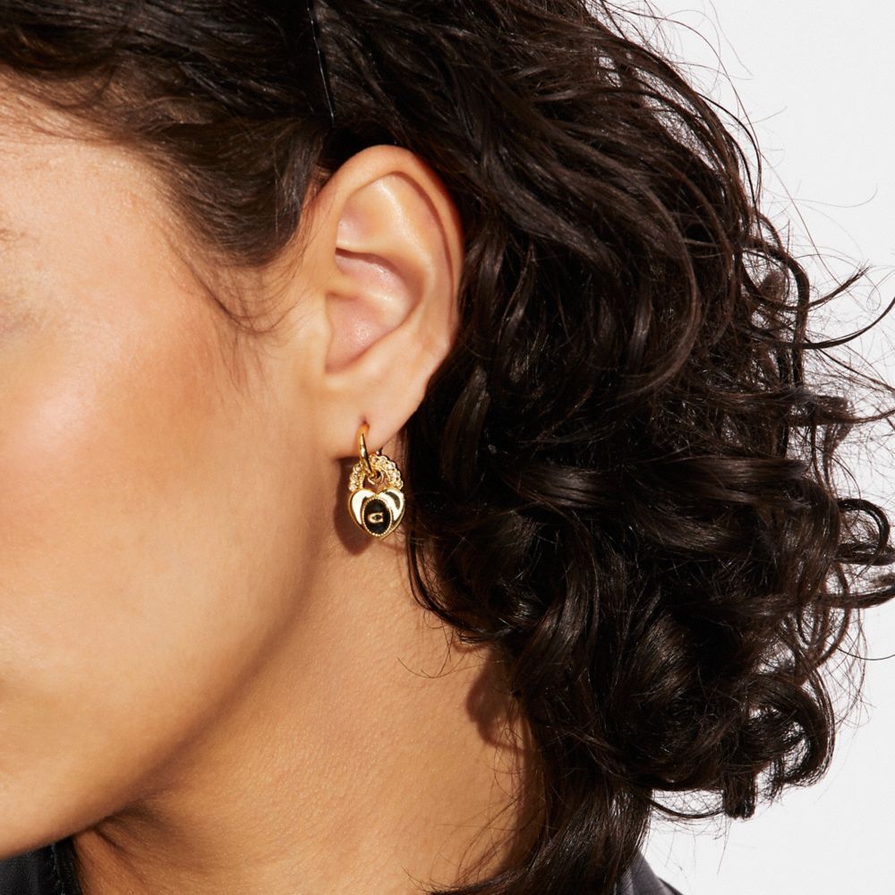 COACH®  Signature Lock Key Earrings Set
