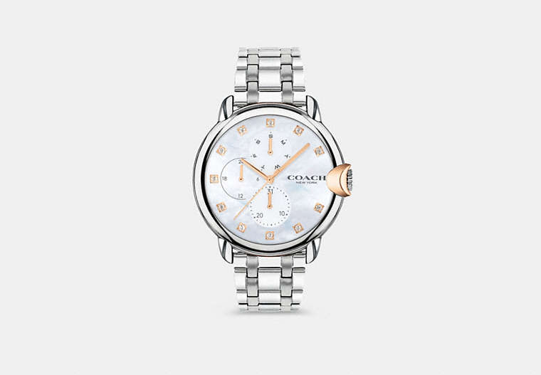 COACH®,ARDEN WATCH, 38MM,Metal,Stainless Steel,Front View