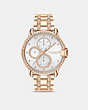 COACH®,MONTRE ARDEN, 38MM,Or Rose,Front View
