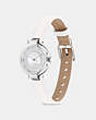 COACH®,CARY WATCH, 26MM,Leather,White,Angle View