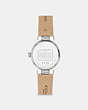 COACH®,CARY WATCH, 26MM,Leather,White,Back View