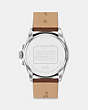 COACH®,GREYSON WATCH, 41MM,Stainless Steel,Saddle,Back View