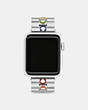COACH®,APPLE WATCH® STRAP, 38MM AND 40MM ,Stainless Steel,Stainless Steel/ Multi,Front View