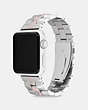 COACH®,APPLE WATCH® STRAP, 38MM AND 40MM,Stainless Steel,Stainless Steel/Blush,Angle View