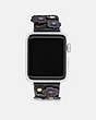 COACH®,APPLE WATCH® STRAP, 38MM AND 40MM,Leather,Black,Front View