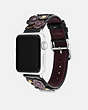 COACH®,APPLE WATCH® STRAP, 38MM AND 40MM,Leather,Black,Angle View