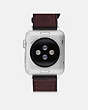 COACH®,APPLE WATCH® STRAP, 38MM AND 40MM,Leather,Black,Back View