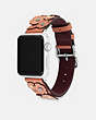 COACH®,APPLE WATCH® STRAP, 38MM AND 40MM,Leather,Pink,Angle View