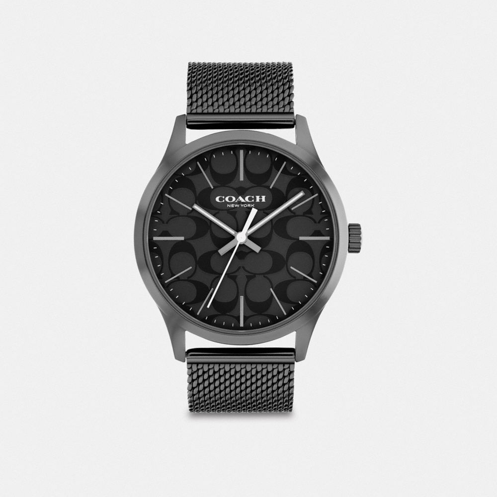 COACH®,MONTRE BAXTER, 39 MM,Noir,Front View