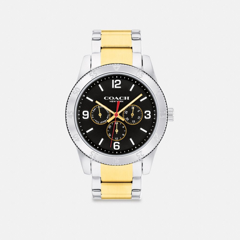 COACH®,CASEY WATCH, 42MM,Two Tone,Front View