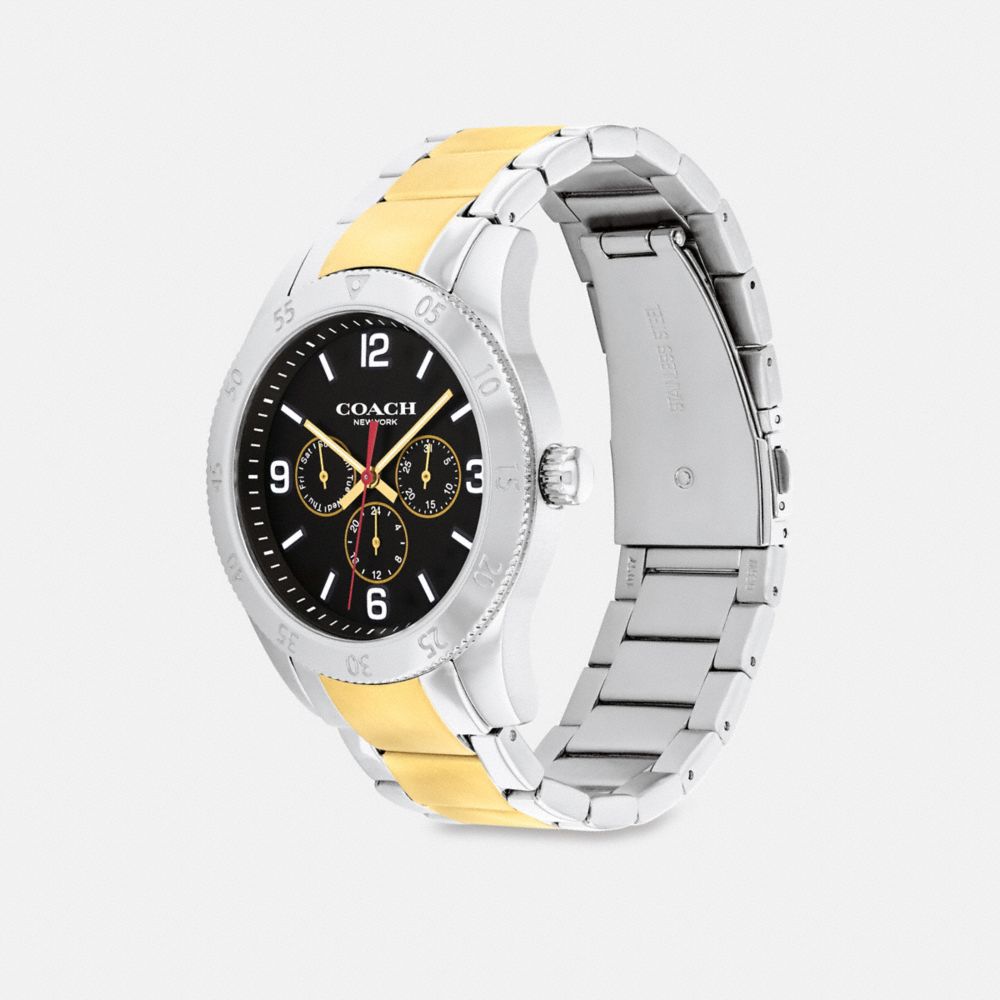 COACH®,CASEY WATCH, 42MM,Two Tone,Angle View