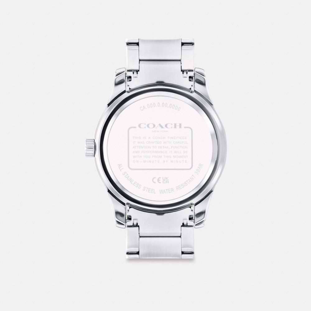 COACH®,CASEY WATCH, 42MM,Two Tone,Back View