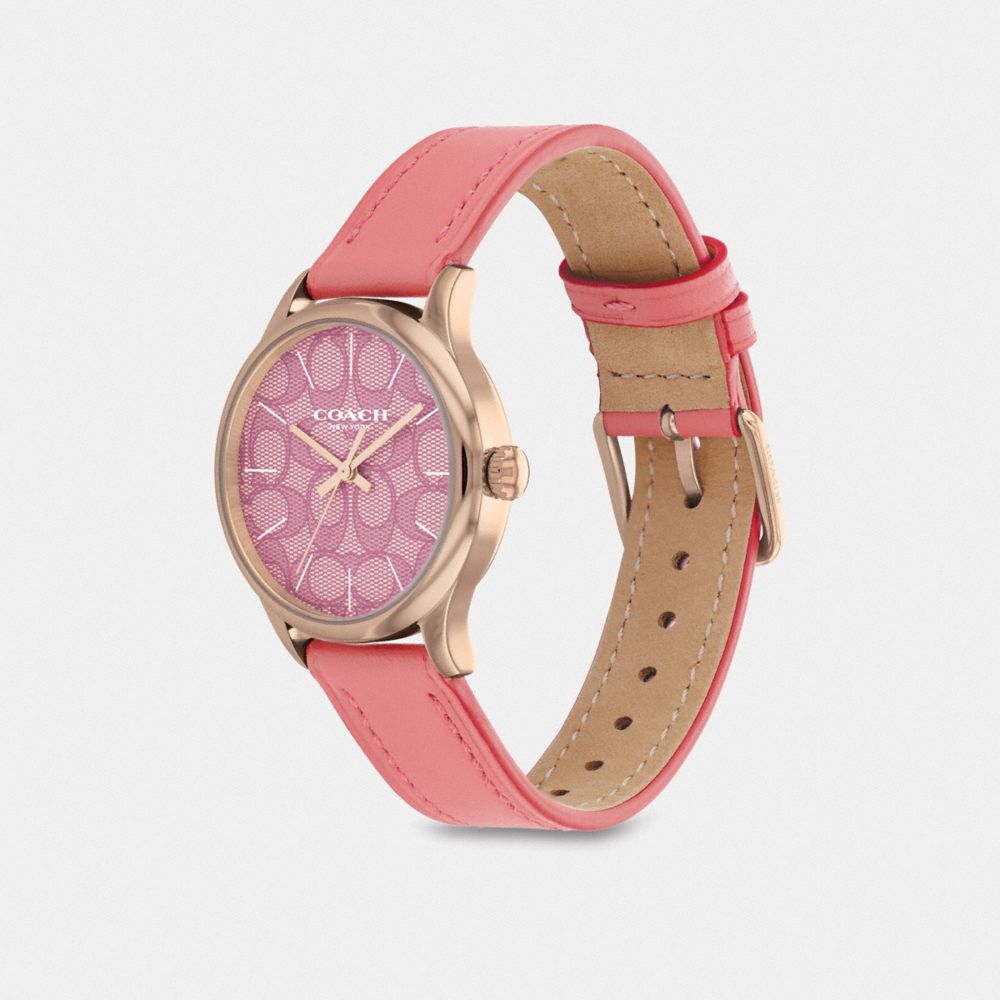 COACH®,RUBY WATCH, 32MM,Pink,Angle View