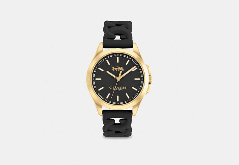 COACH®,LIBBY WATCH, 34MM,Black,Front View