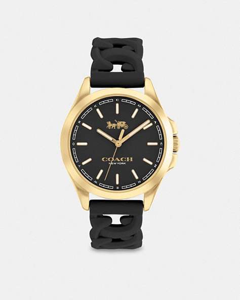 COACH®,LIBBY WATCH, 34MM,Black,Front View