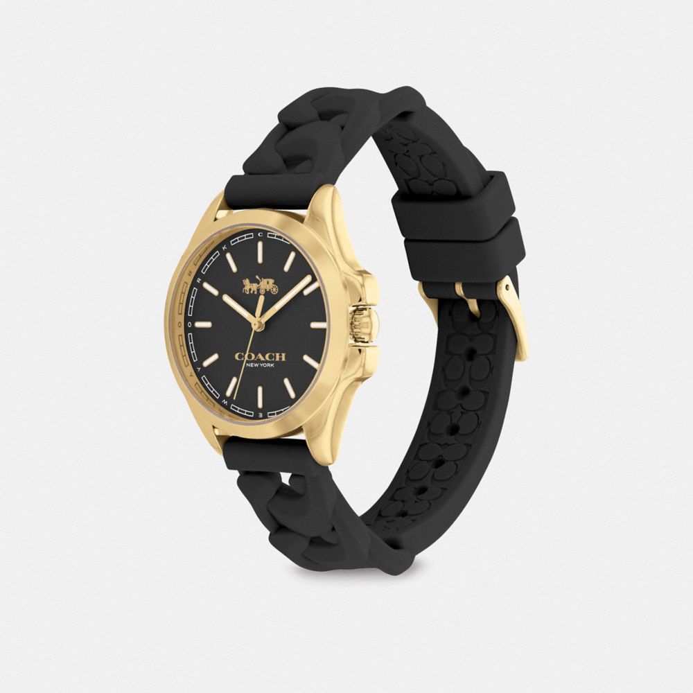 COACH®,LIBBY WATCH, 34MM,Black,Angle View