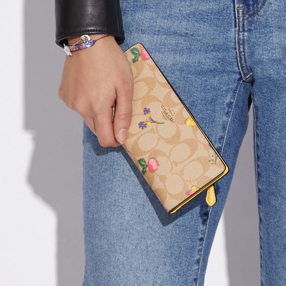 Coach Tech Wallet in Signature Canvas with Dreamy Veggie Print