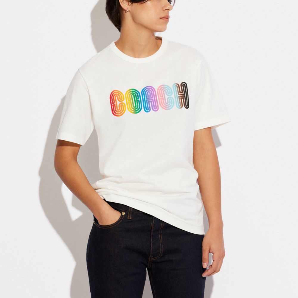 COACH®,Rainbow Signature T Shirt,,Scale View