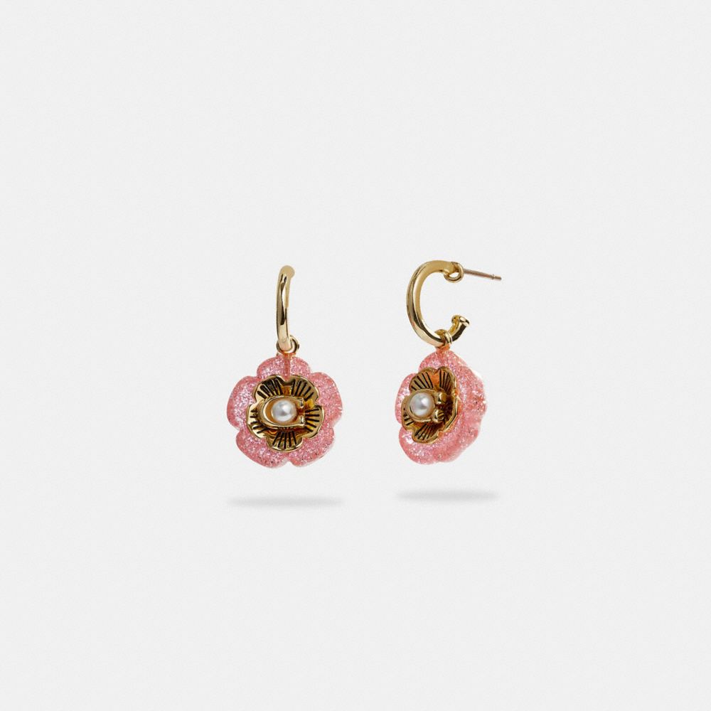 Boucles d’oreilles rose thé