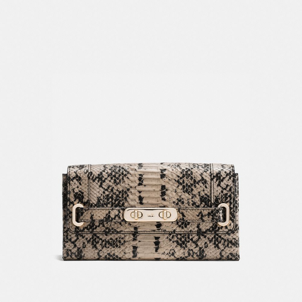 Restored Swagger Wallet In Exotic Embossed Leather