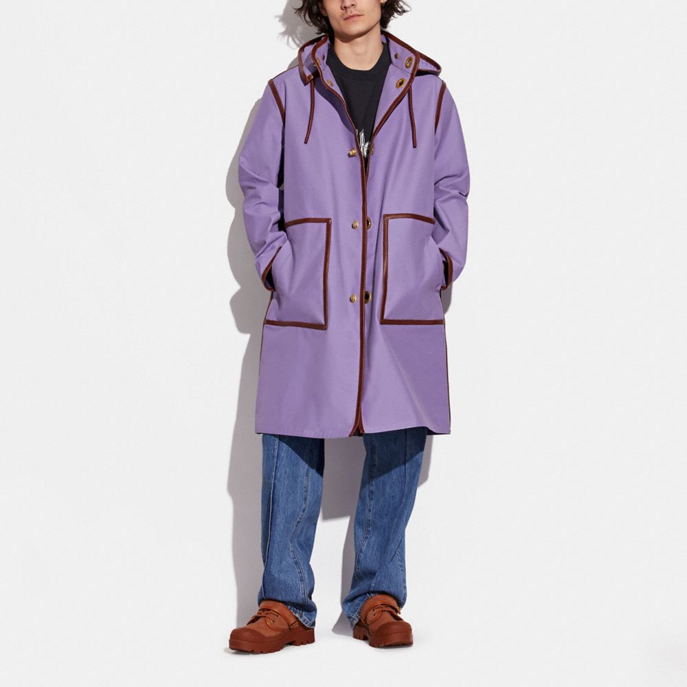 Magenta hooded coach on sale jacket