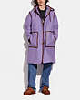 COACH®,BONNIE CASHIN FRAMEWORK COAT,cotton,Faded Purple,Scale View