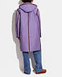 COACH®,BONNIE CASHIN FRAMEWORK COAT,cotton,Faded Purple,Scale View