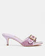 COACH®,MARGOT SANDAL,Leather,Violet,Angle View