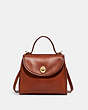 COACH®,VINTAGE REGINA BAG,Smooth Leather,Small,Brass/Tan,Front View