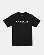 COACH®,ESSENTIAL T-SHIRT IN ORGANIC COTTON,Organic Cotton,Black,Front View