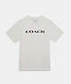 COACH®,ESSENTIAL T-SHIRT IN ORGANIC COTTON,Organic Cotton,Bright White,Front View