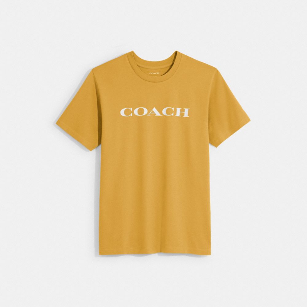 COACH®,T-SHIRT ESSENTIAL EN COTON BIOLOGIQUE,Coton organique,Orange,Front View