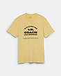 COACH®,MADE IN NEW YORK T-SHIRT,Organic Cotton,Pastel Yellow,Front View