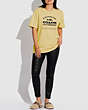COACH®,T-SHIRT MADE IN NEW YORK,Coton organique,Jaune pastel,Scale View