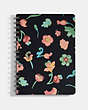 COACH®,SPIRAL NOTEBOOK WITH DREAMY LAND FLORAL PRINT,Navy,Front View