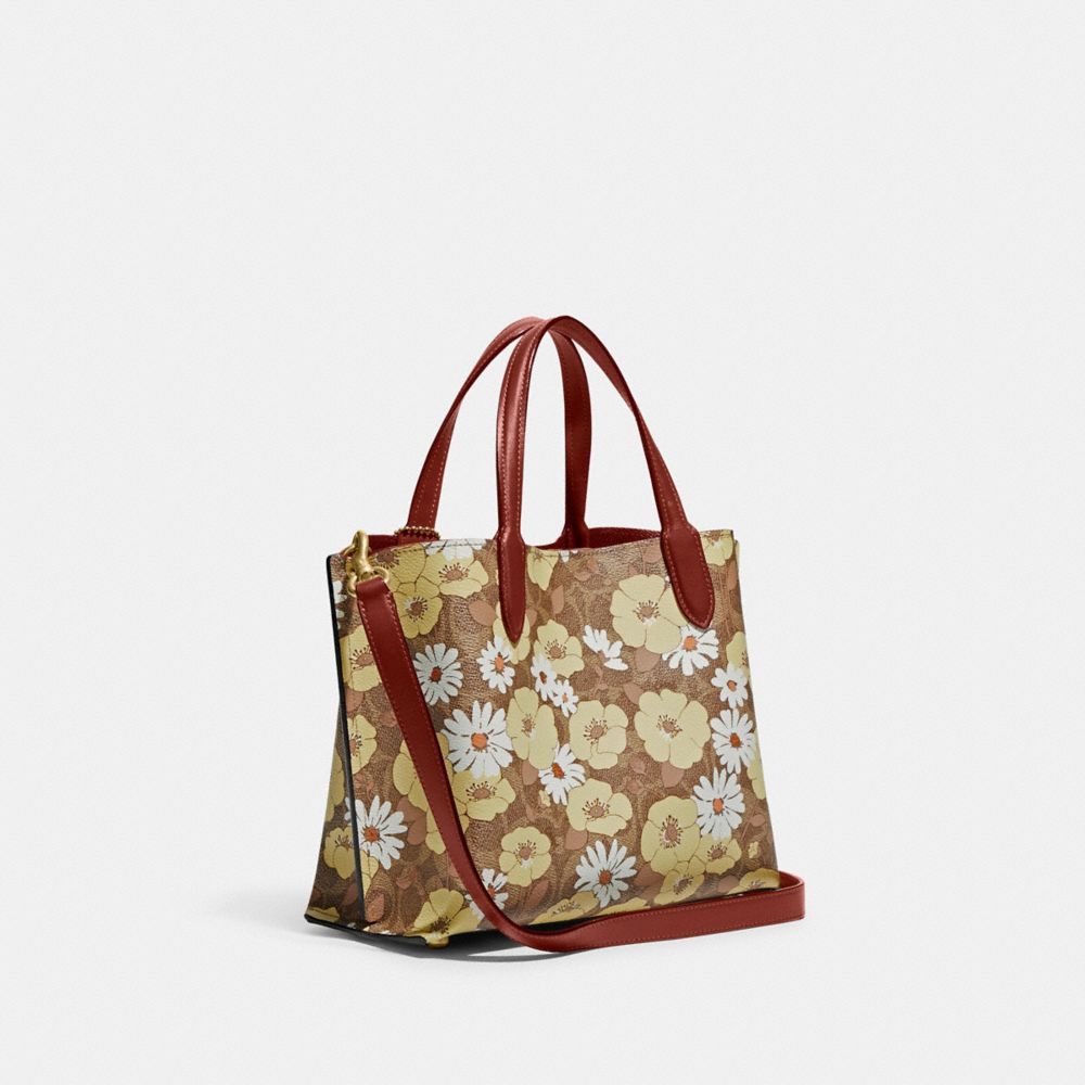 Willow Tote Bag 24 In Signature Canvas With Floral Print