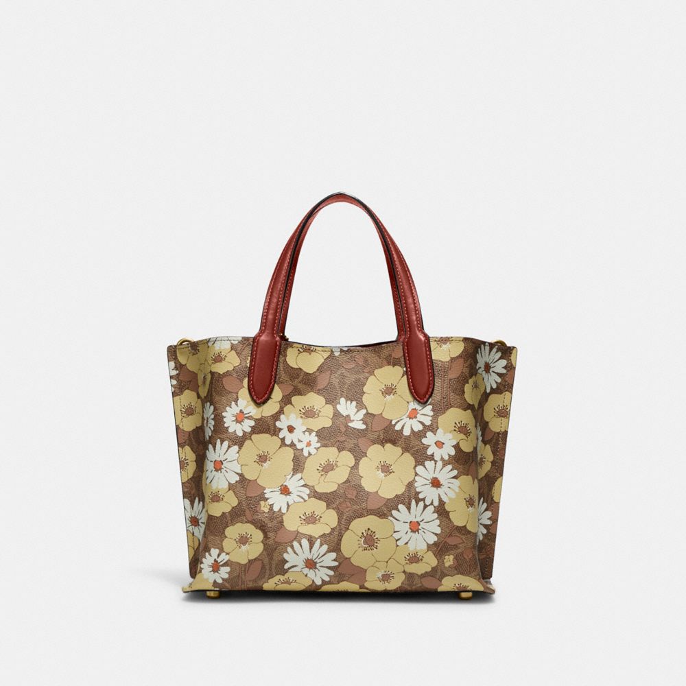 Willow Tote Bag 24 In Signature Canvas With Floral Print