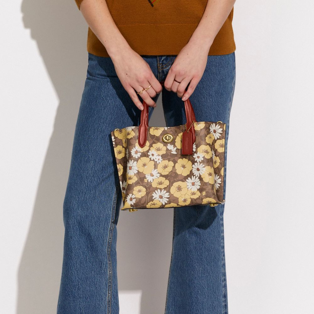 Floral clearance coach tote