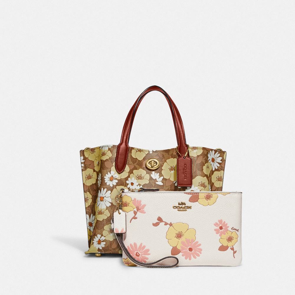 Carry It All Rubber Tote Bag - White Floral