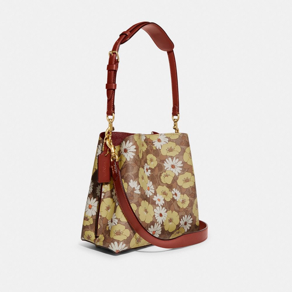 Sac seau Willow en toile signature à imprimé floral