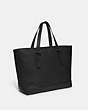 COACH®,CARRIAGE TOTE,Leather,X-Large,Black,Angle View
