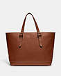 COACH®,CARRIAGE TOTE,Leather,Saddle,Back View