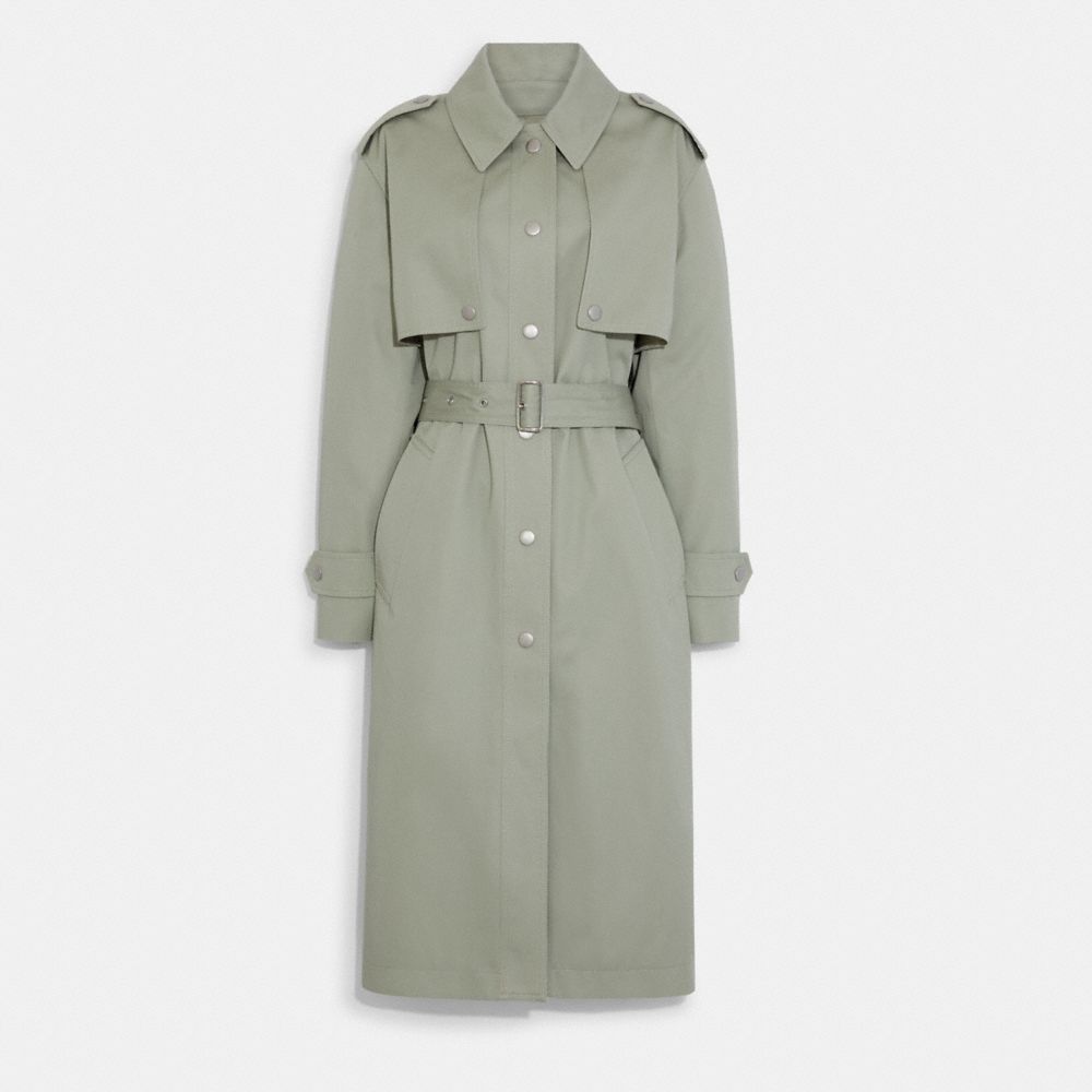 Snap Front Trench Coat