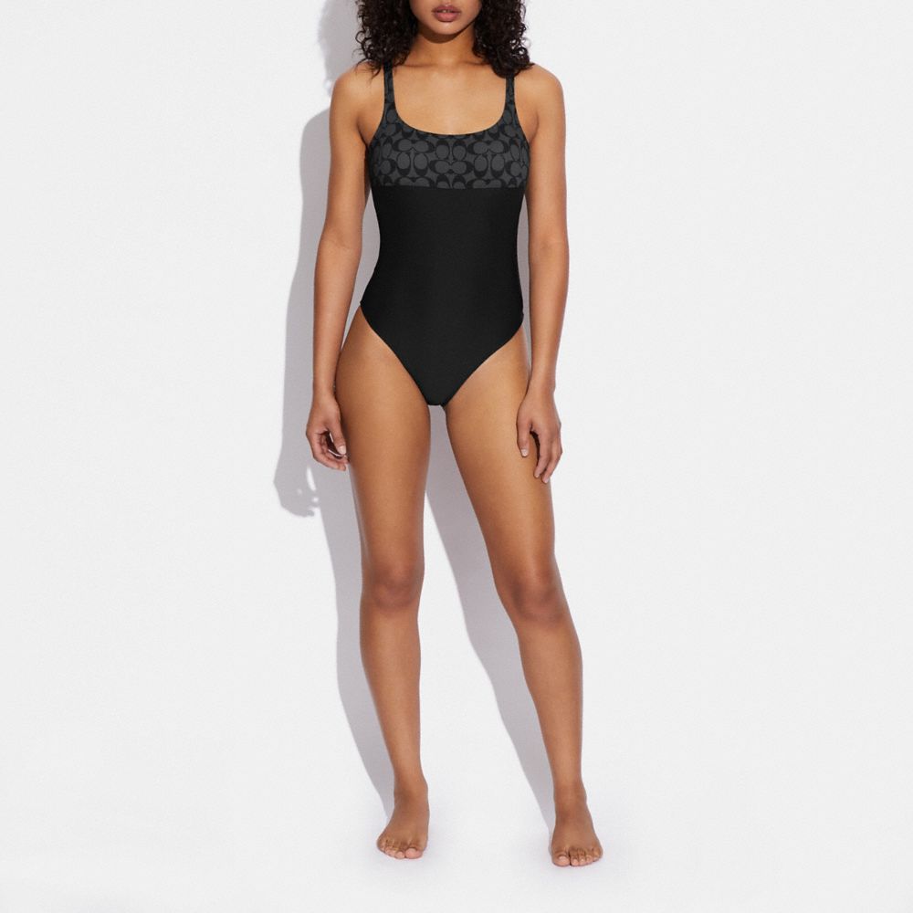 COACH OUTLET Signature One Piece Swimsuit