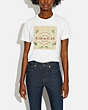 COACH®,SIGNATURE FLORAL KNOT T-SHIRT,White,Scale View
