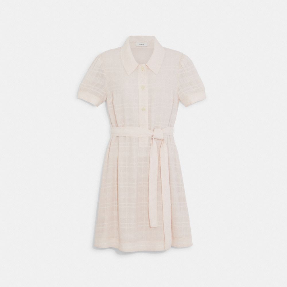 COACH®,プラッド ショート スリーブ タイ フロント ドレス,トップス&ワンピース,