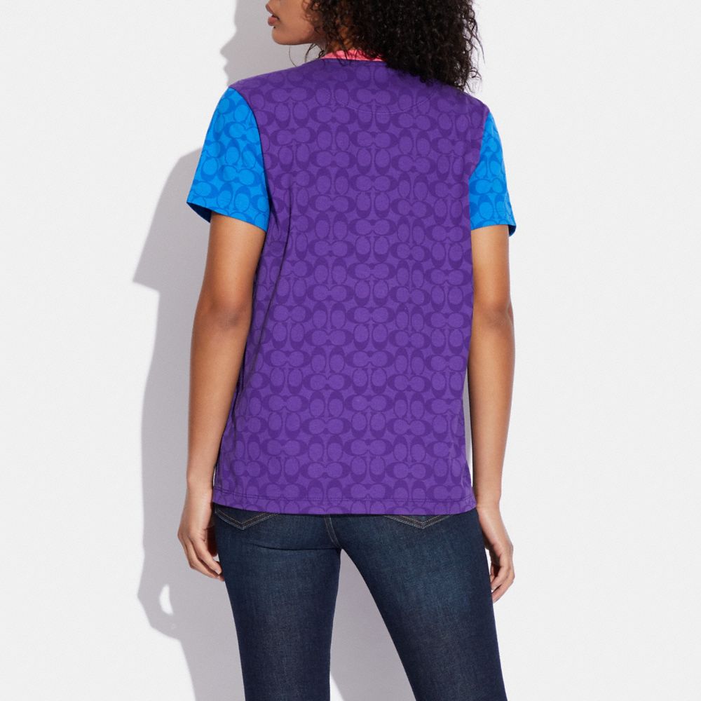 Blocked Signature T Shirt