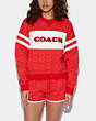 COACH®,SIGNATURE SPORTY SWEATSHIRT,Red,Scale View