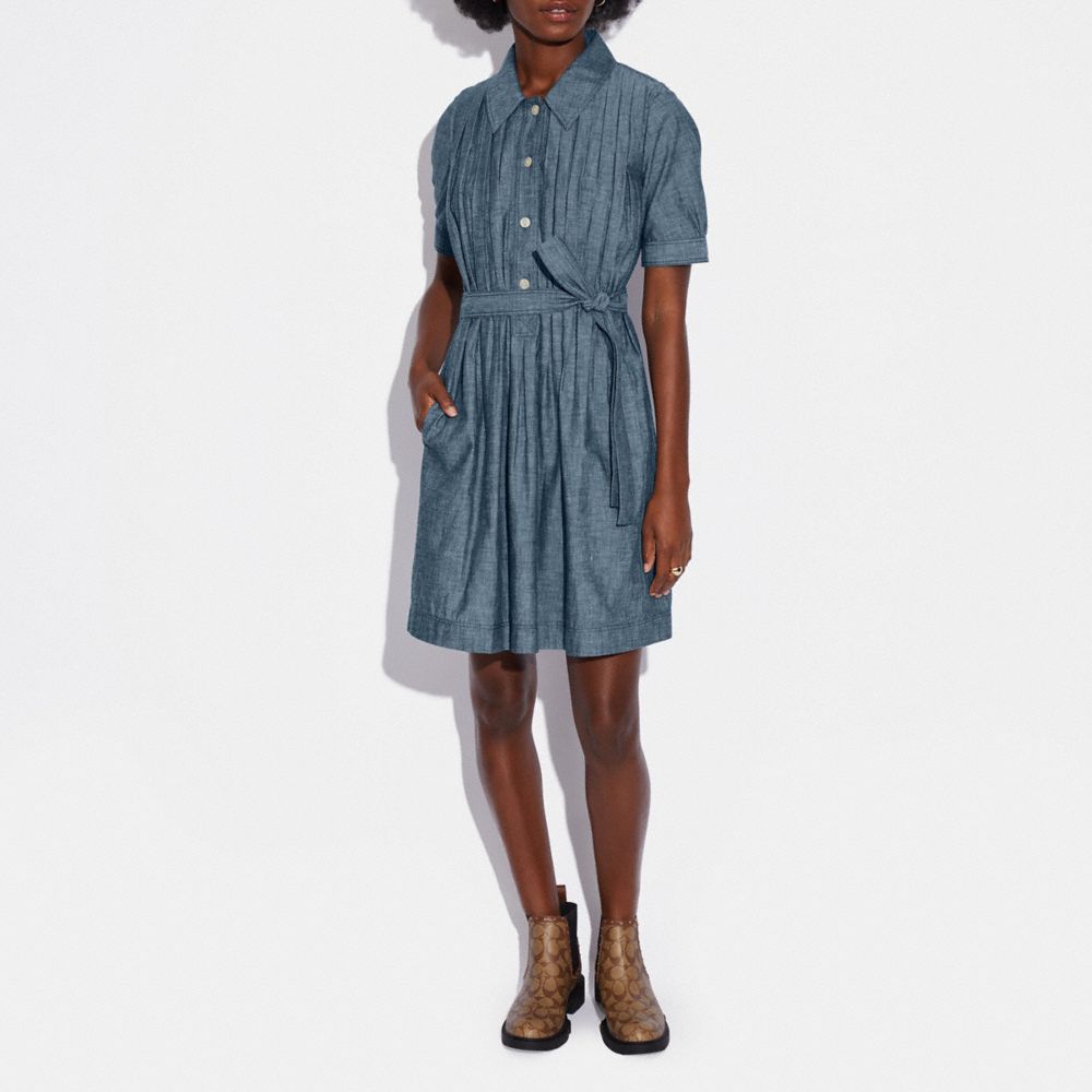 COACH®,シャンブレー ドレス,トップス&ワンピース,